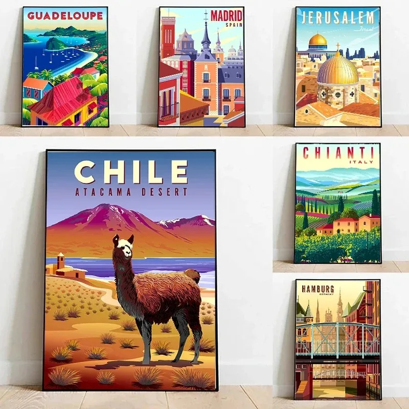 Nordic Travel Cities Poster Pr - Home Decor Vietnam ulasan dan harga
