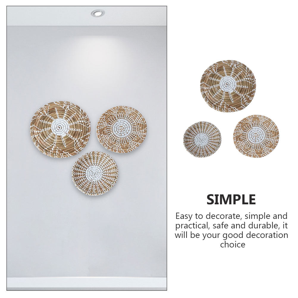 3pcs Bohemia Style Woven Baske - Woven Wall Basket ulasan dan harga