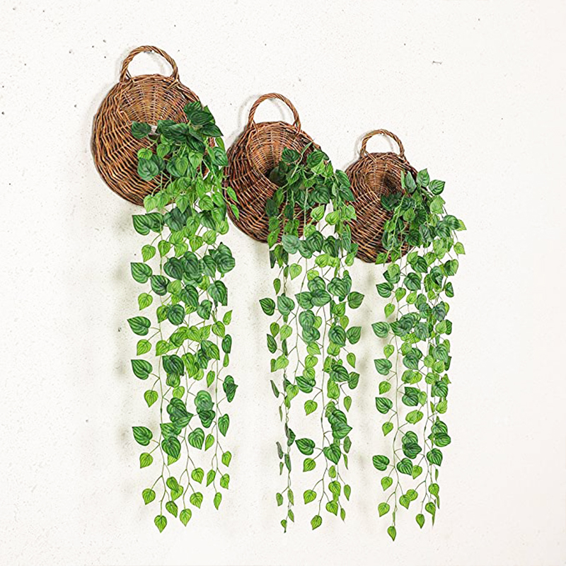 Artificial Basket Rattan Hangi - Woven Wall Basket ulasan dan harga