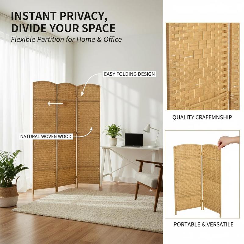 Folding Room Divider Screen 4  - Room Divider Screen ulasan dan harga