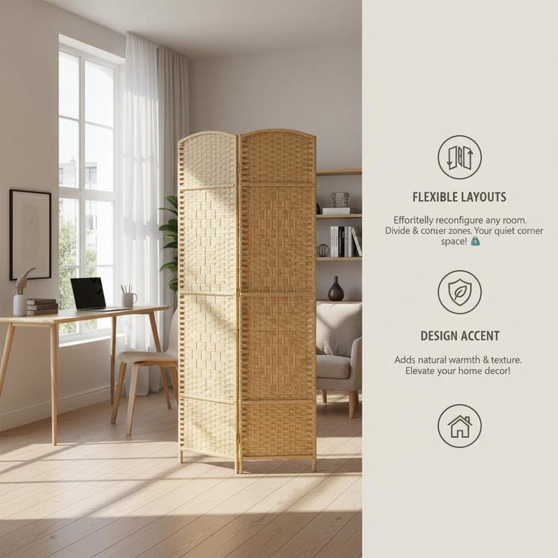 Folding Room Divider Screen 4  - Room Divider Screen ulasan dan harga