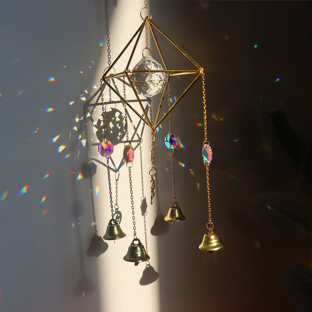Star Moon Crystal Sun Catcher  - Boho Wind Chimes ulasan dan harga