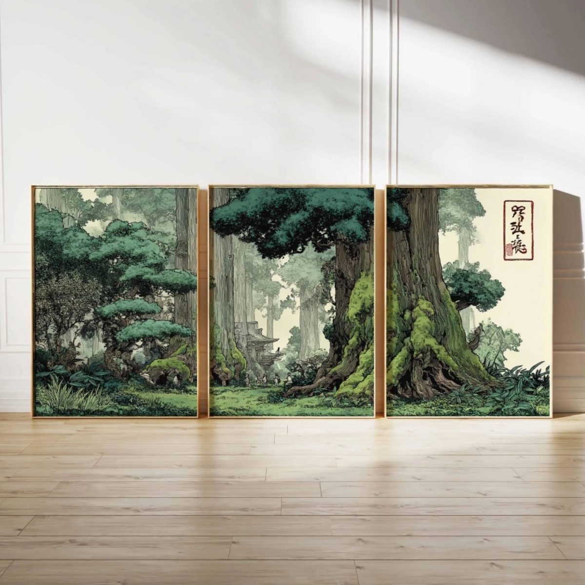 3pcs/set Japanese Anime Forest - Home Decor Japandi Style ulasan dan harga