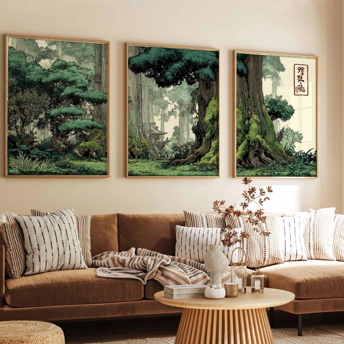 3pcs/set Japanese Anime Forest - Home Decor Japandi Style ulasan dan harga
