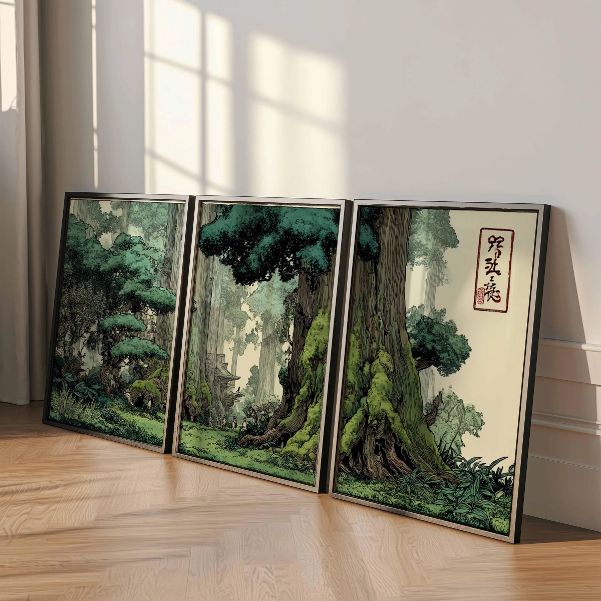 3pcs/set Japanese Anime Forest - Home Decor Japandi Style ulasan dan harga