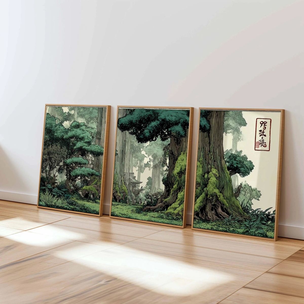3pcs/set Japanese Anime Forest - Home Decor Japandi Style ulasan dan harga