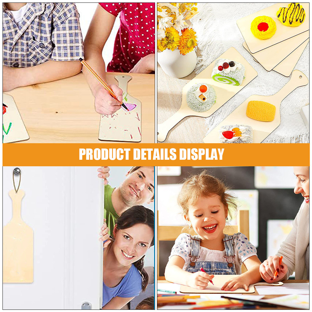 6Pcs Blank Wooden Cutting Boar - Home Decor Painting ulasan dan harga