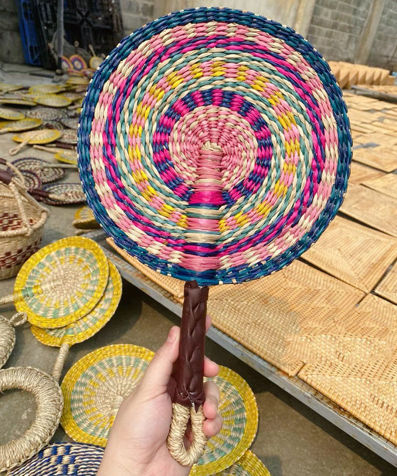 Woven Straw Fan Summer Cooling - Home Decor Bali ulasan dan harga