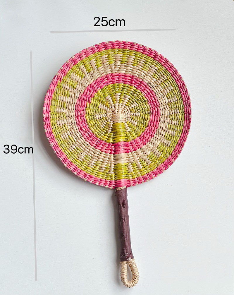 Woven Straw Fan Summer Cooling - Home Decor Bali ulasan dan harga