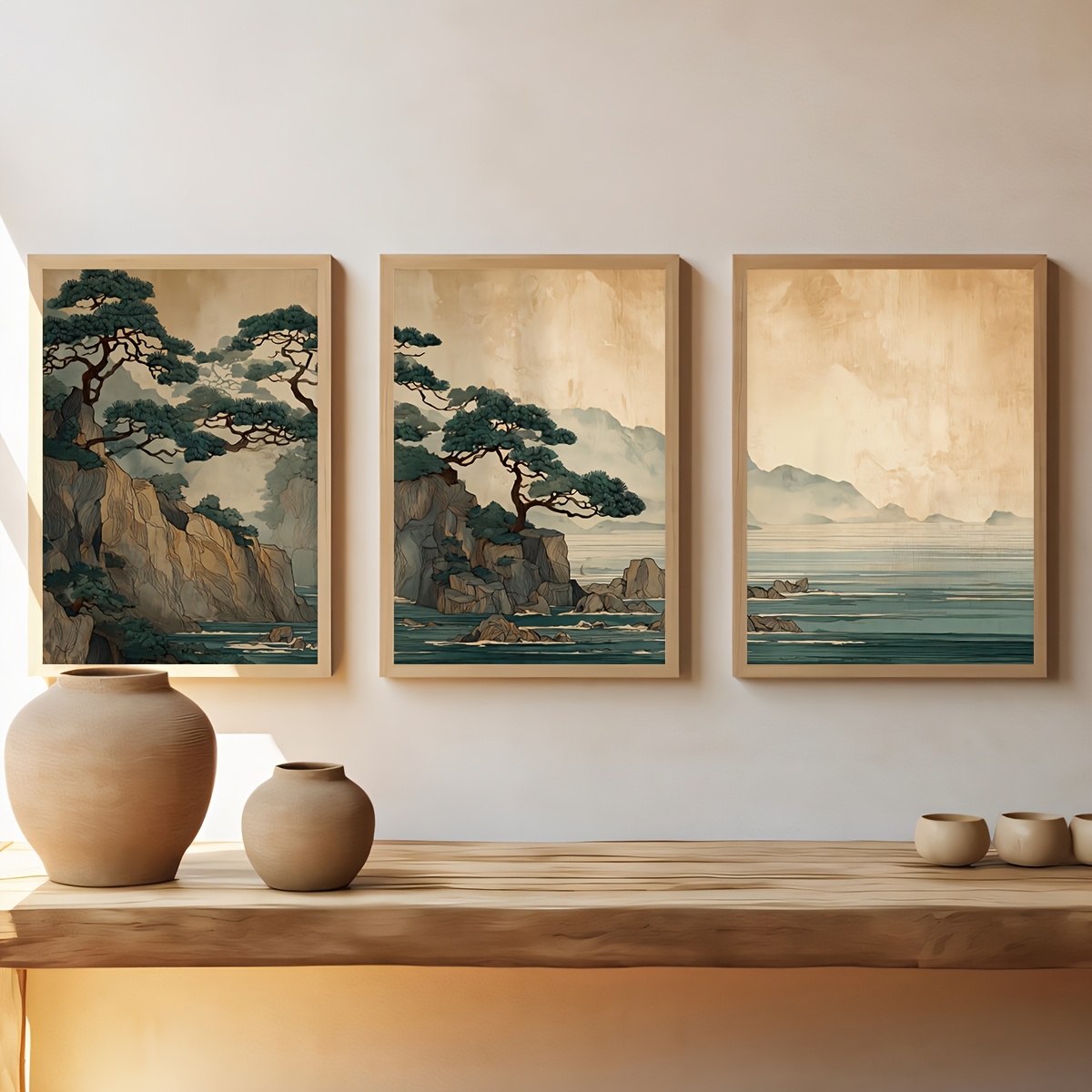 3pcs/set Japanese Cliff and Oc - Home Decor Japandi Style ulasan dan harga
