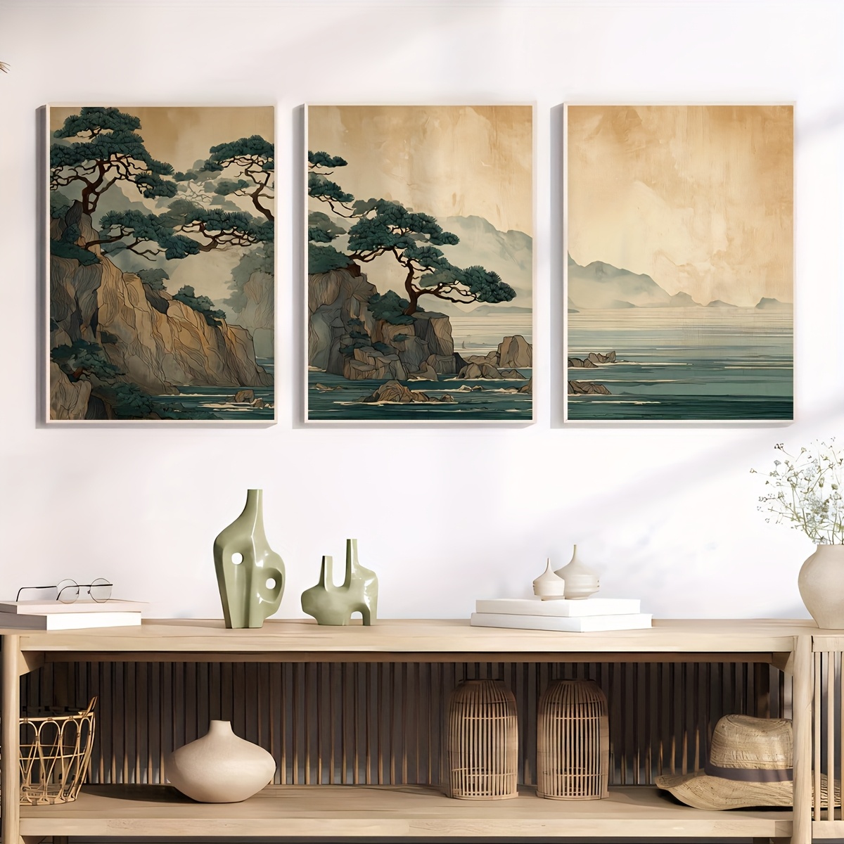 3pcs/set Japanese Cliff and Oc - Home Decor Japandi Style ulasan dan harga