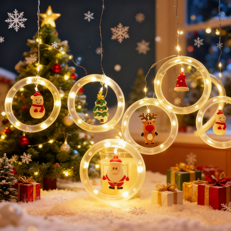LED Santa Claus Curtain Light  - String Curtain Light ulasan dan harga