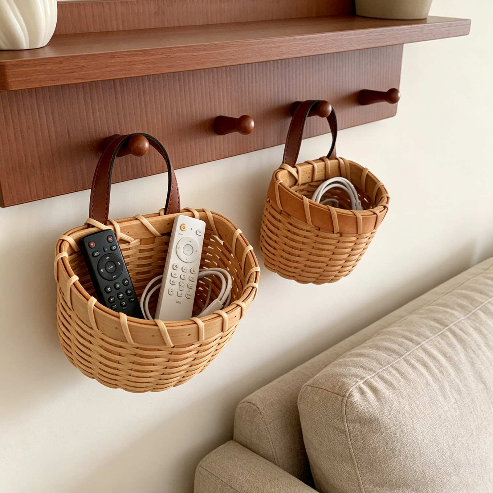 Wall Mounted Woven Wicker Hang - Woven Wall Basket ulasan dan harga