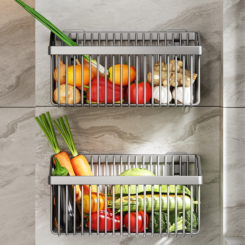 No-Drill Multifunctional Wall- - Woven Wall Basket ulasan dan harga