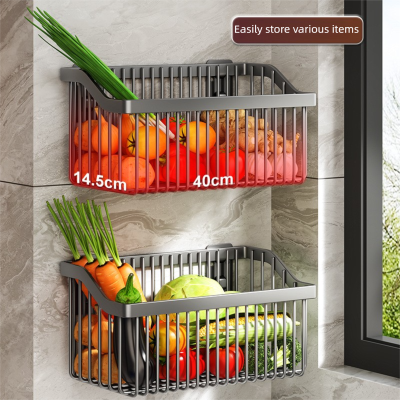 No-Drill Multifunctional Wall- - Woven Wall Basket ulasan dan harga