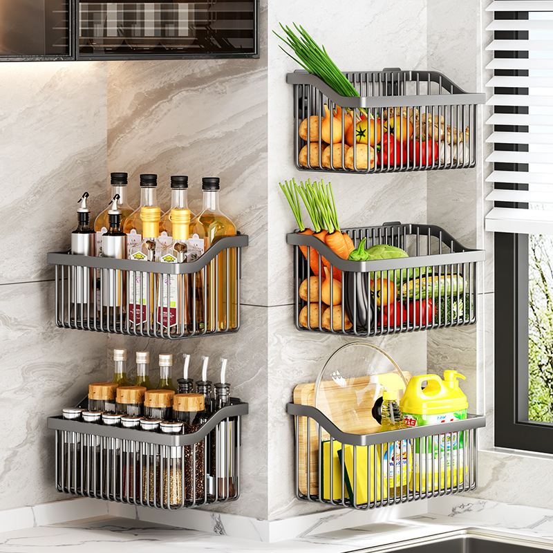 No-Drill Multifunctional Wall- - Woven Wall Basket ulasan dan harga