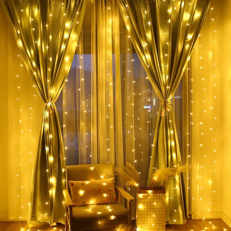 4/6M/8 Mode Curtain Garland on - String Curtain Light ulasan dan harga