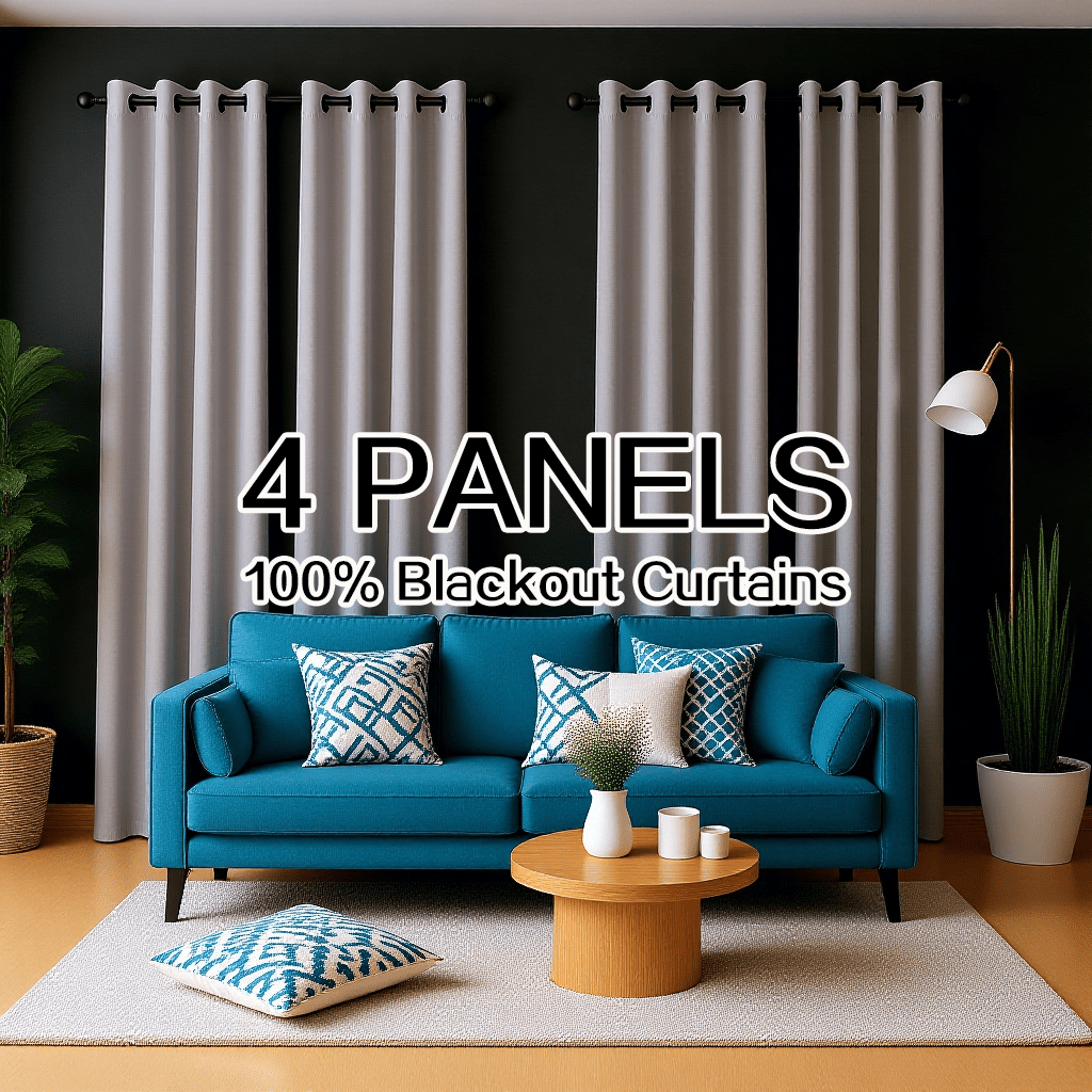 4 Panels 100% Blackout Curtain - Home Decor Curtain ulasan dan harga