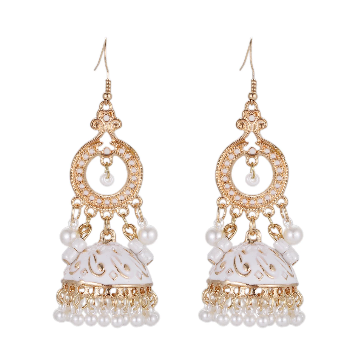Boho White Enamel Indian Bell  - Boho Wind Chimes ulasan dan harga