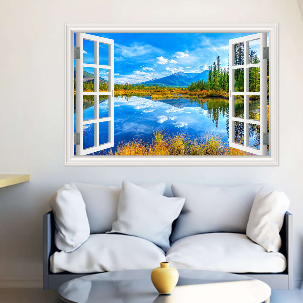 Modern 3D Large Landscape Wall - Home Decor Vinyl Flooring ulasan dan harga