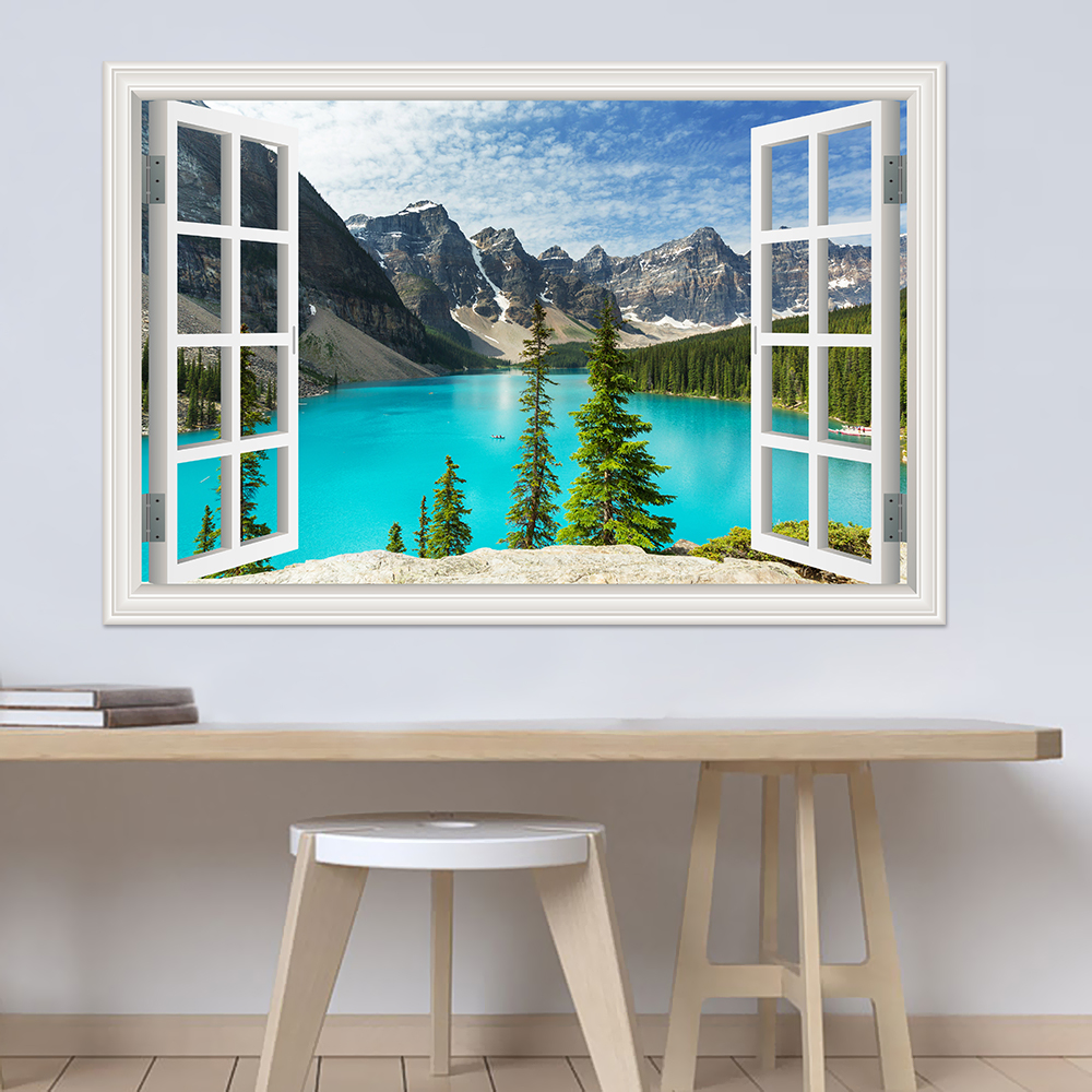 Modern 3D Large Landscape Wall - Home Decor Vinyl Flooring ulasan dan harga