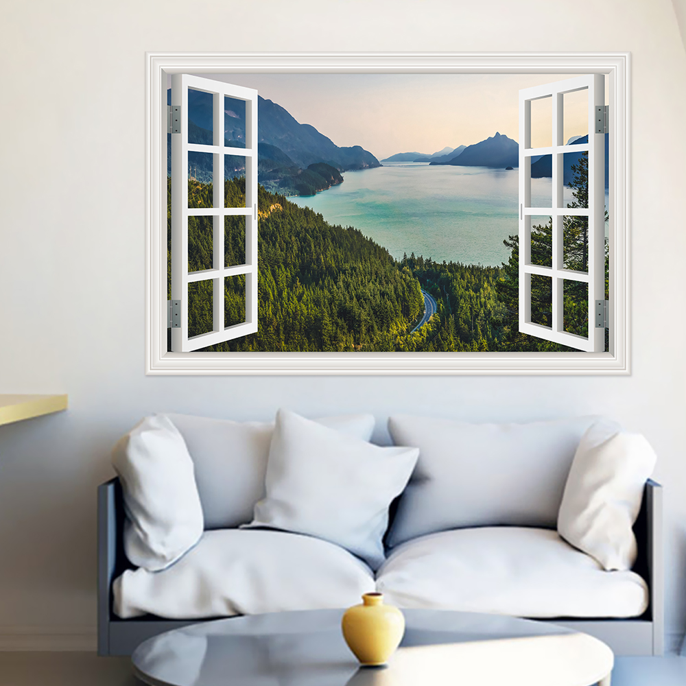 Modern 3D Large Landscape Wall - Home Decor Vinyl Flooring ulasan dan harga