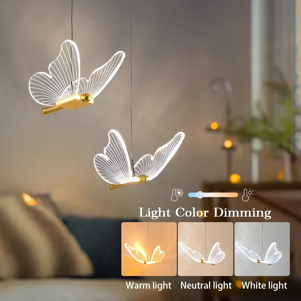 LED Modern Butterfly Pendant L - Hanging Moon Lamp ulasan dan harga