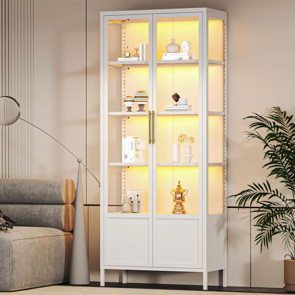 5-Tier Glass Display Cabinet w - H&M Home Decor ulasan dan harga