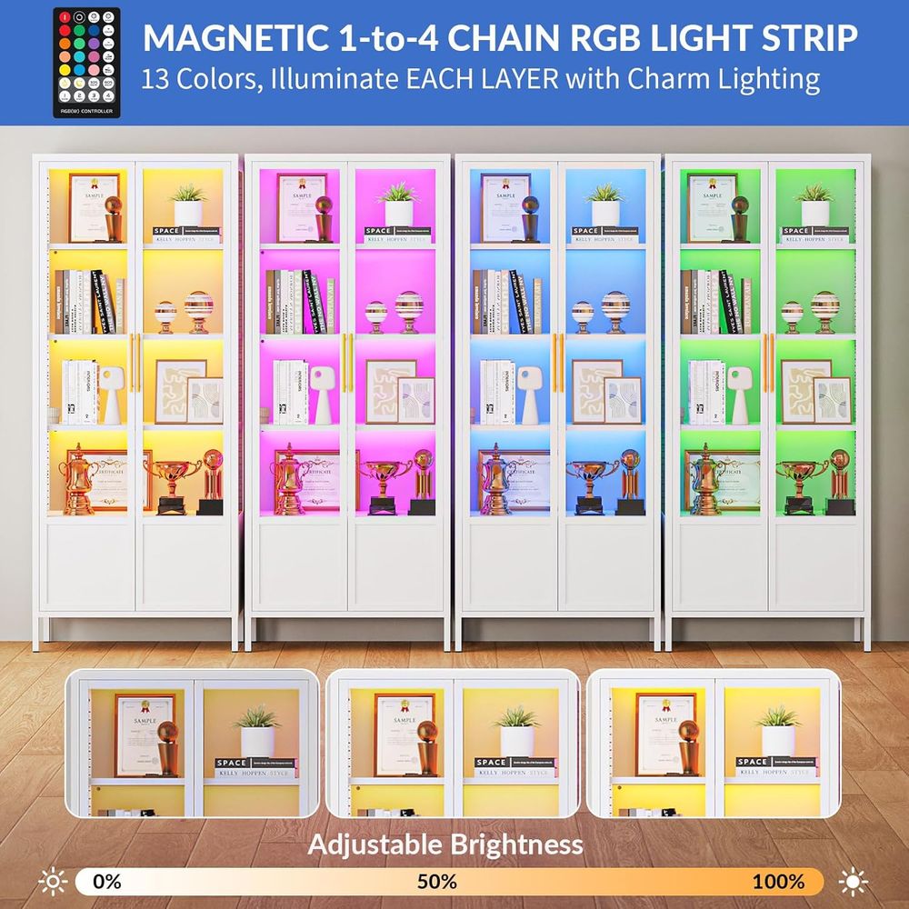5-Tier Glass Display Cabinet w - H&M Home Decor ulasan dan harga