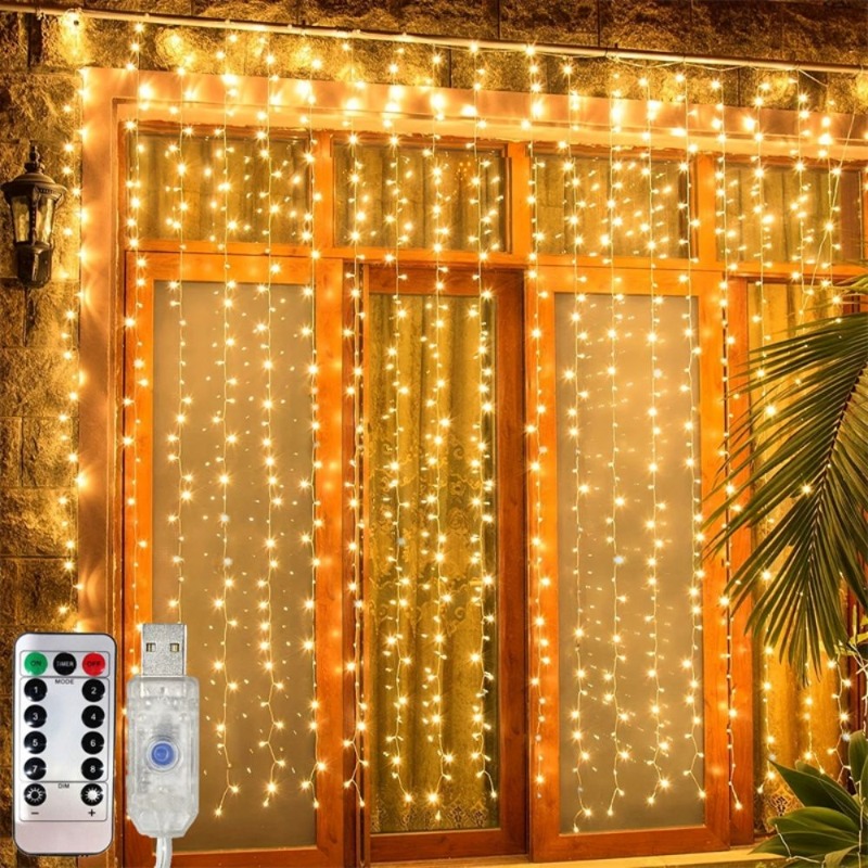 3/4/6m LED Curtain String Ligh - String Curtain Light ulasan dan harga