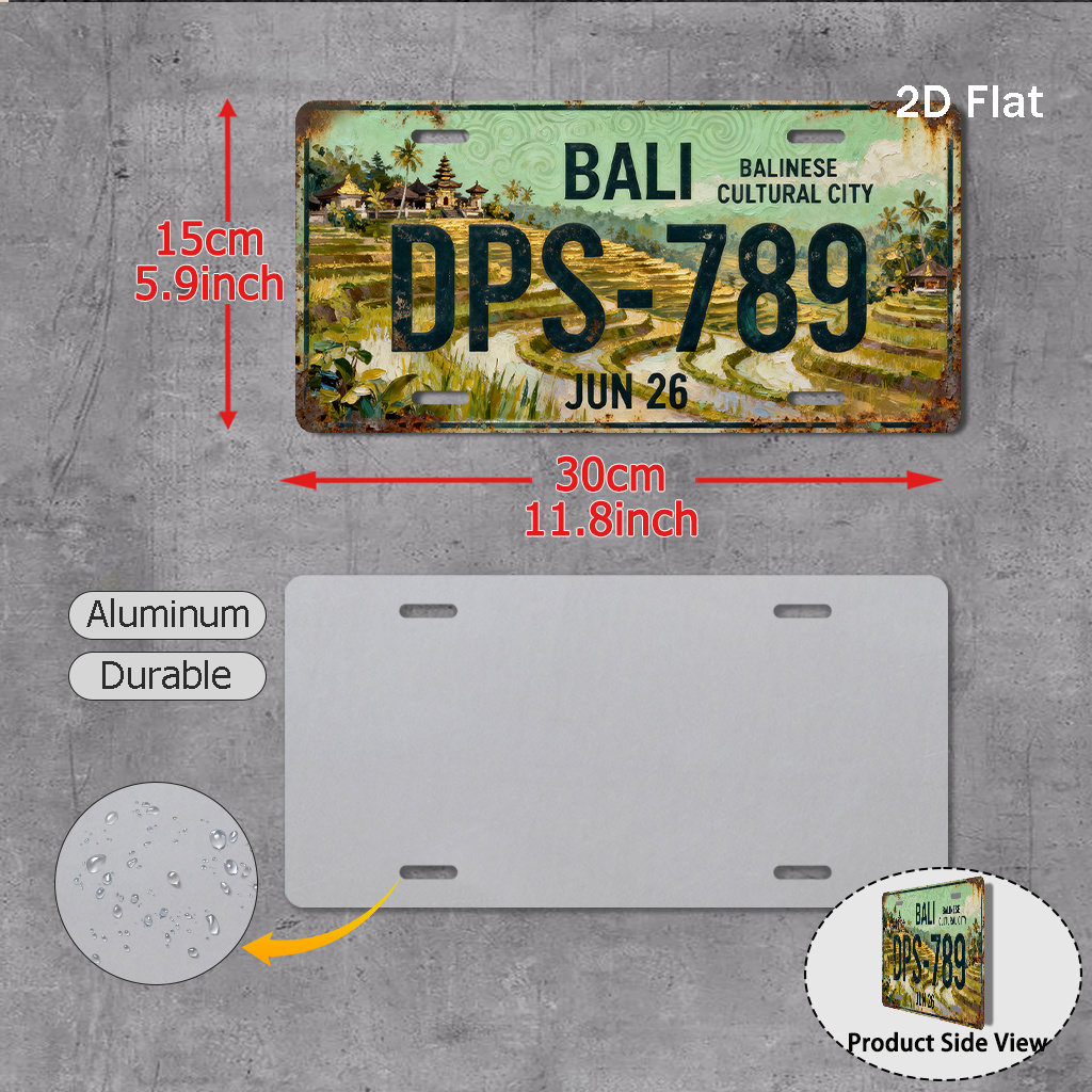 AL Sign - Vintage Durable Meta - Home Decor Bali ulasan dan harga
