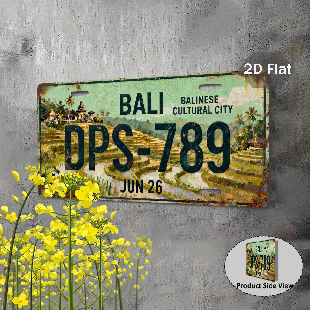 AL Sign - Vintage Durable Meta - Home Decor Bali ulasan dan harga