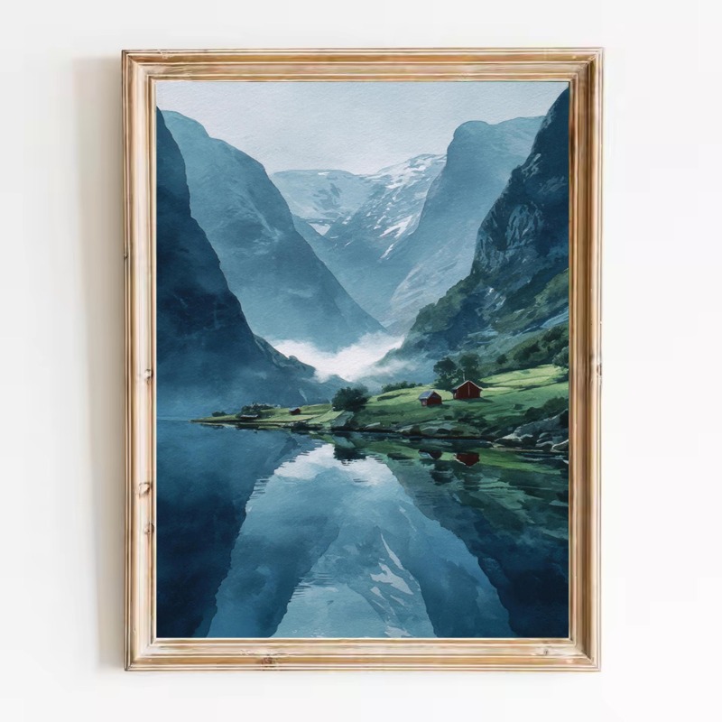 Watercolor World Travel Landsc - Home Decor Bali ulasan dan harga
