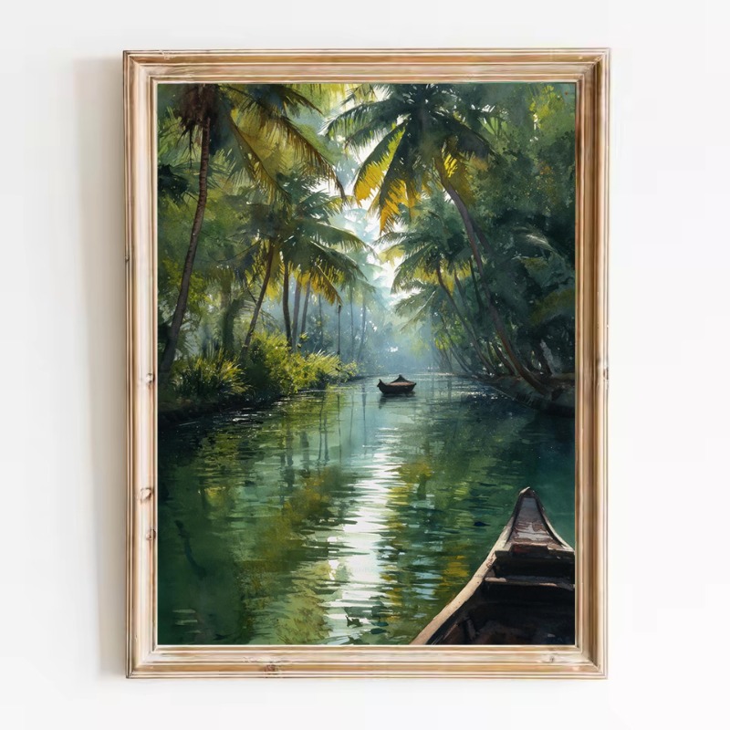 Watercolor World Travel Landsc - Home Decor Bali ulasan dan harga