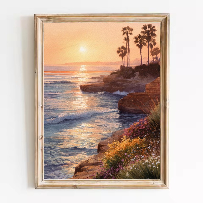 Watercolor World Travel Landsc - Home Decor Bali ulasan dan harga