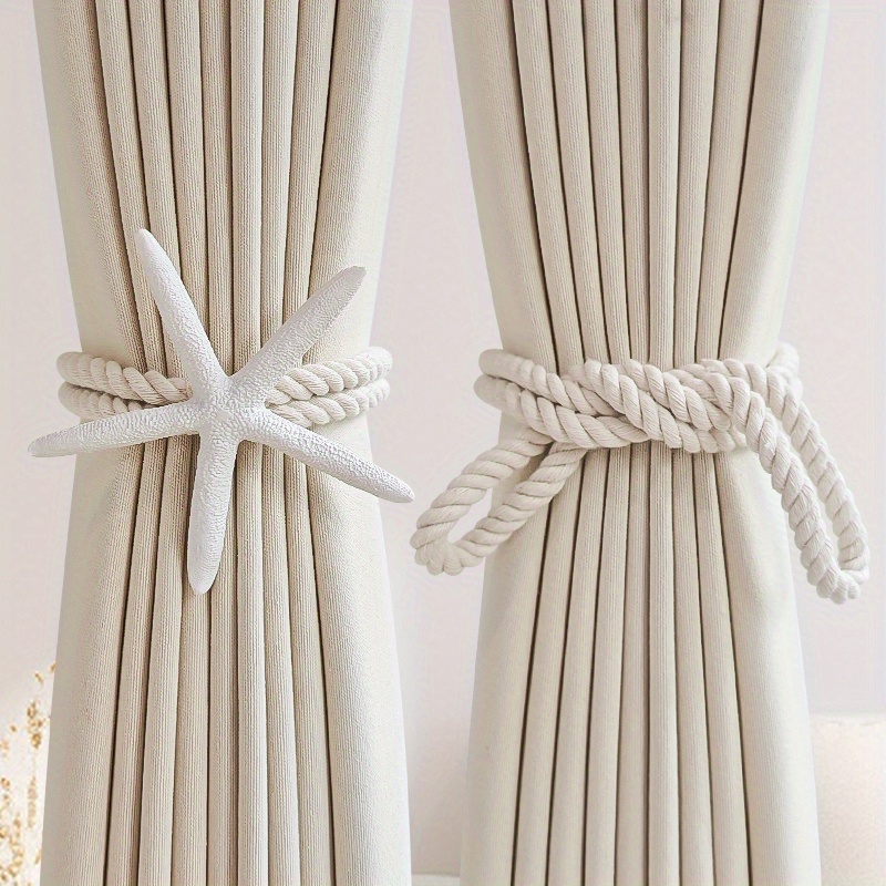 2PCS Natural Starfish Curtain  - Home Decor Curtain ulasan dan harga