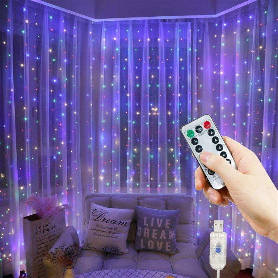 USB Curtain Light Outdoor Fair - String Curtain Light ulasan dan harga