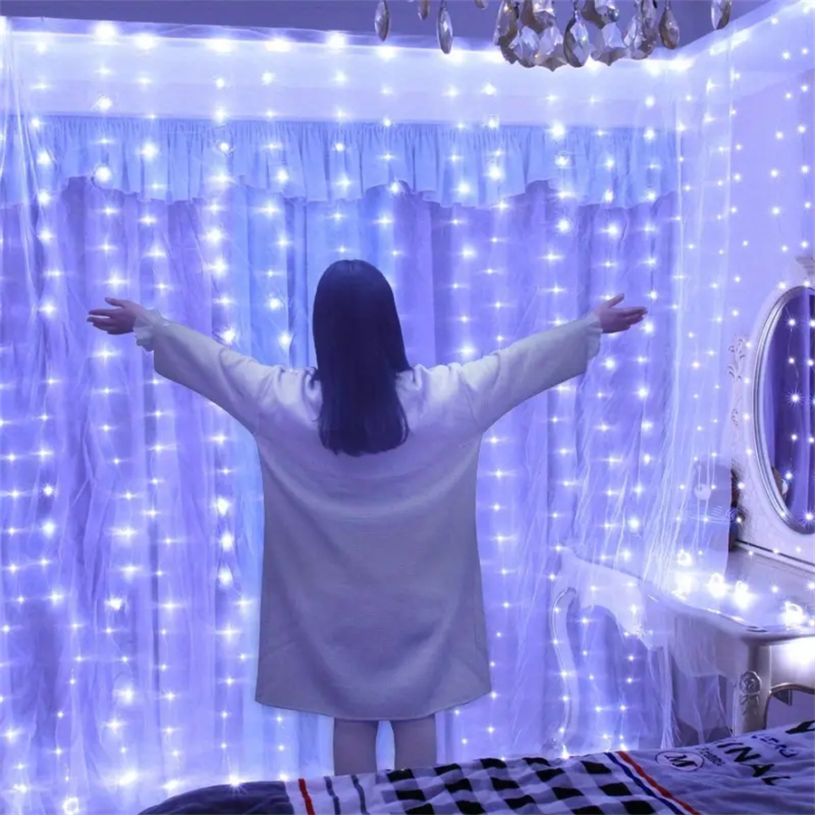 USB Curtain Light Outdoor Fair - String Curtain Light ulasan dan harga