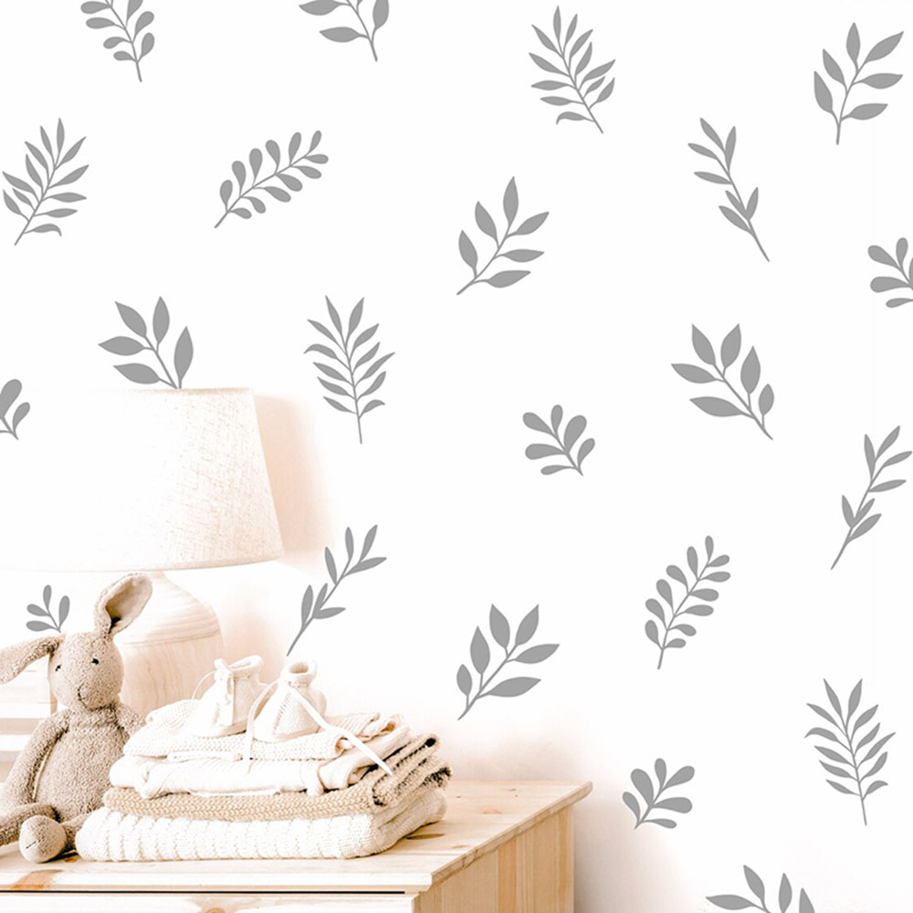 41Pcs Botanical Leaf Wall Stic - Home Decor Vinyl Flooring ulasan dan harga