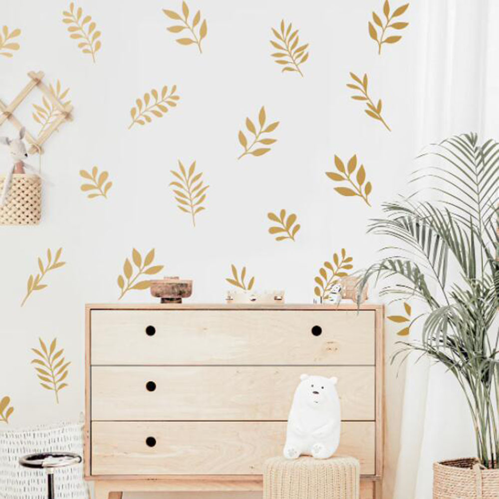 41Pcs Botanical Leaf Wall Stic - Home Decor Vinyl Flooring ulasan dan harga
