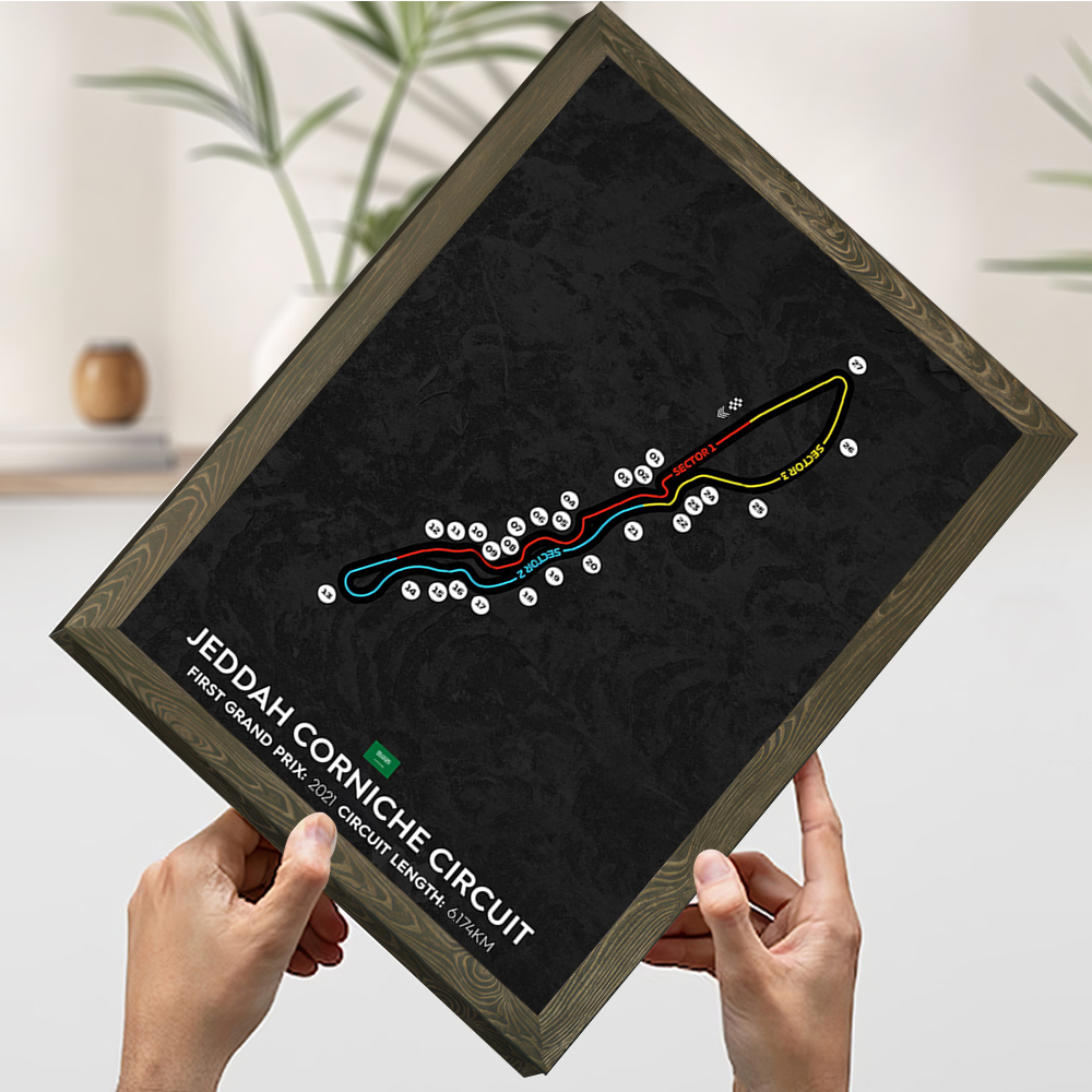 Jeddah Circuit Printing Poster - Home Decor Jeddah ulasan dan harga