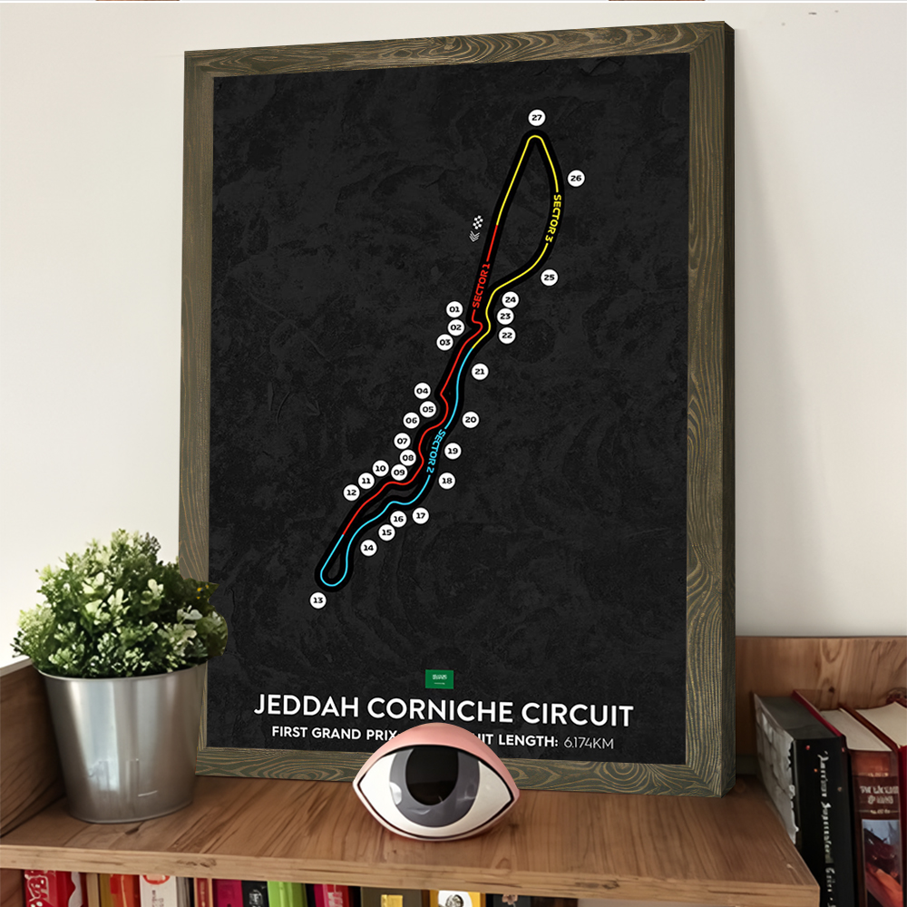 Jeddah Circuit Printing Poster - Home Decor Jeddah ulasan dan harga