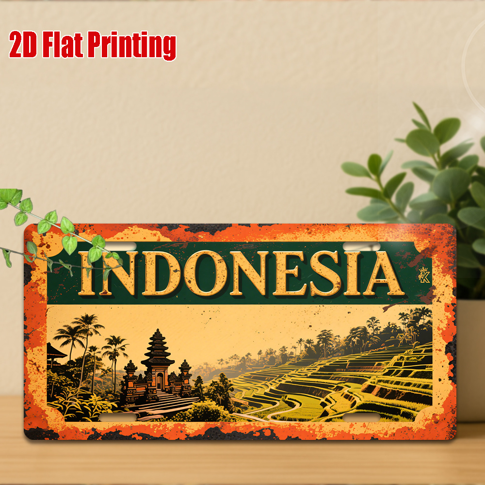 2D Flat,1pc, Vintage Metal Sig - Home Decor Bali ulasan dan harga