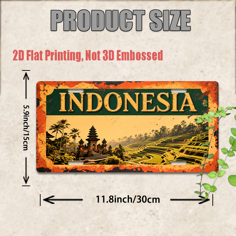 2D Flat,1pc, Vintage Metal Sig - Home Decor Bali ulasan dan harga