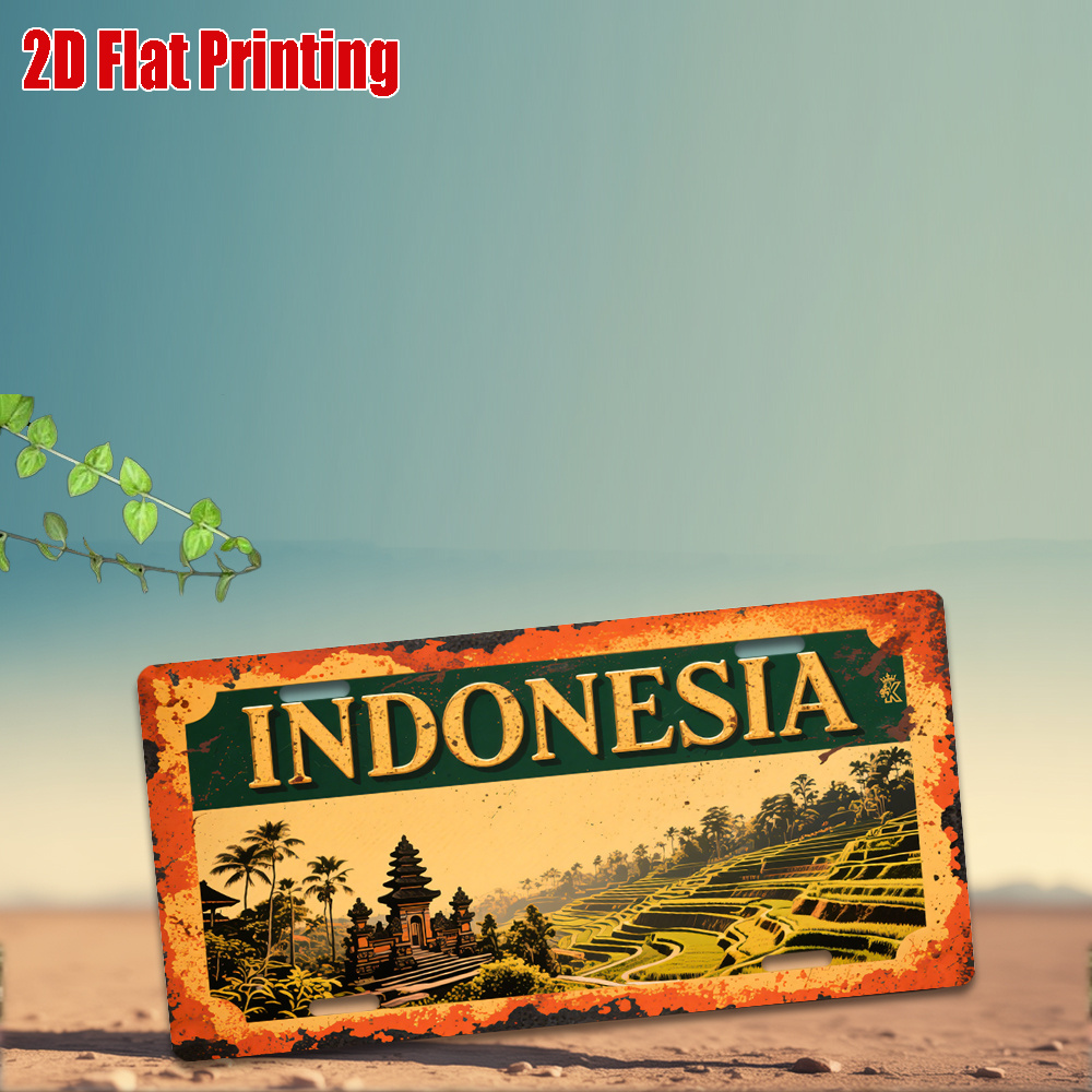 2D Flat,1pc, Vintage Metal Sig - Home Decor Bali ulasan dan harga