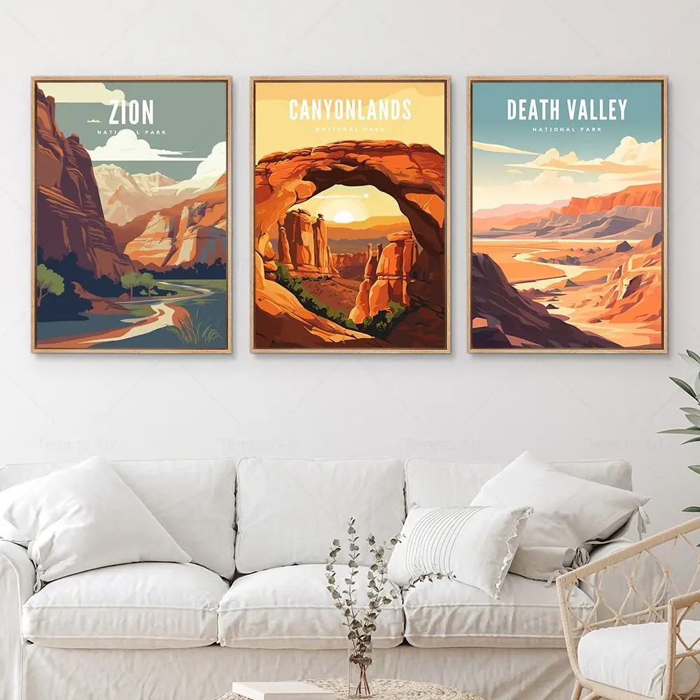 Vintage Travel City National P - Home Decor Vietnam ulasan dan harga