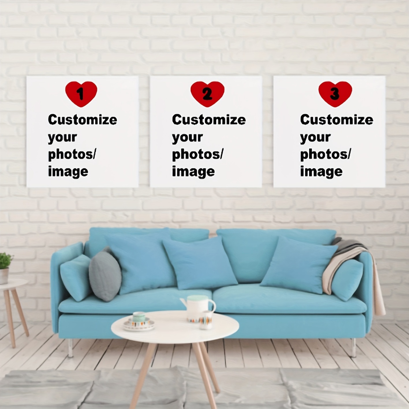 3pcs/set Custom Square Canvas  - Home Decor Painting ulasan dan harga