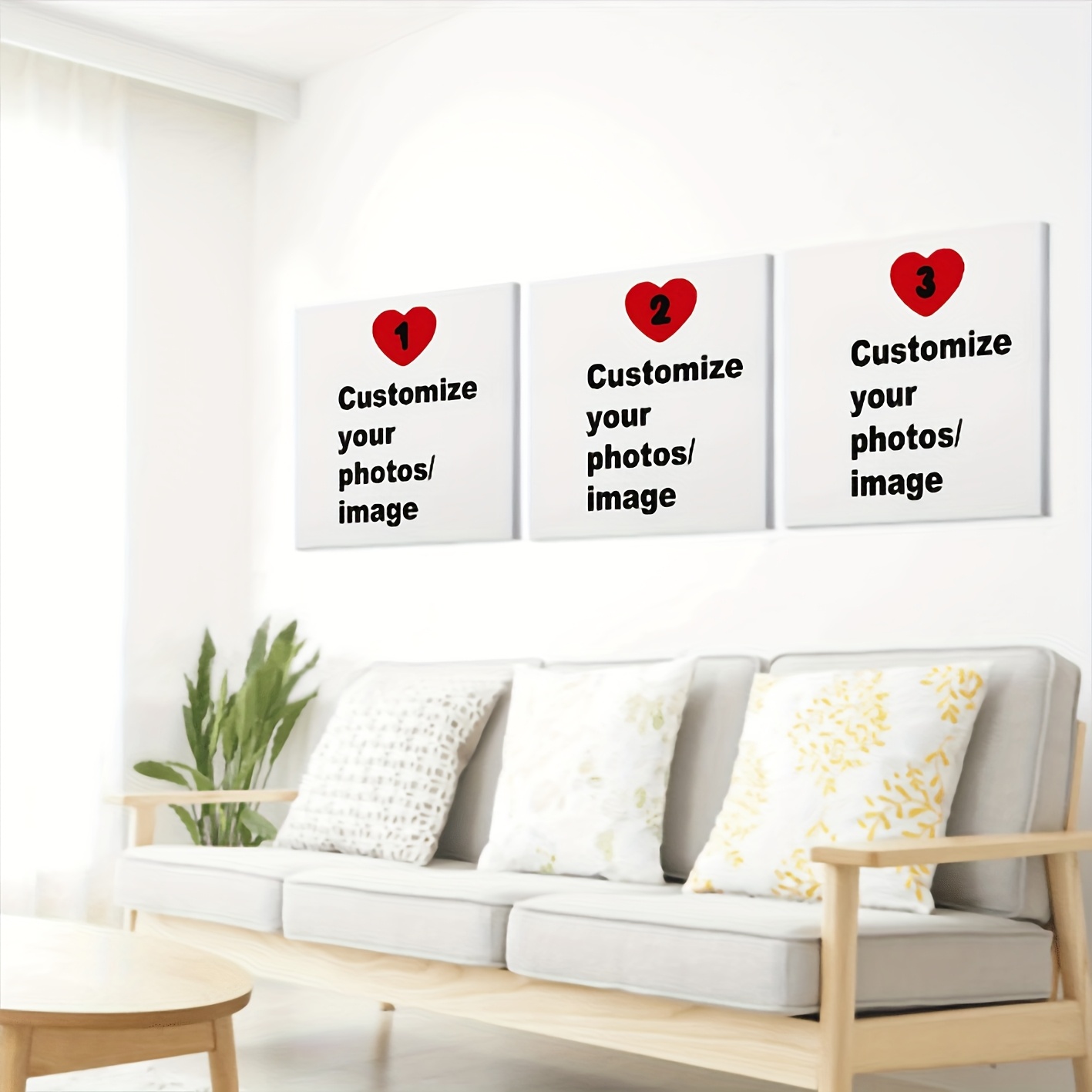3pcs/set Custom Square Canvas  - Home Decor Painting ulasan dan harga