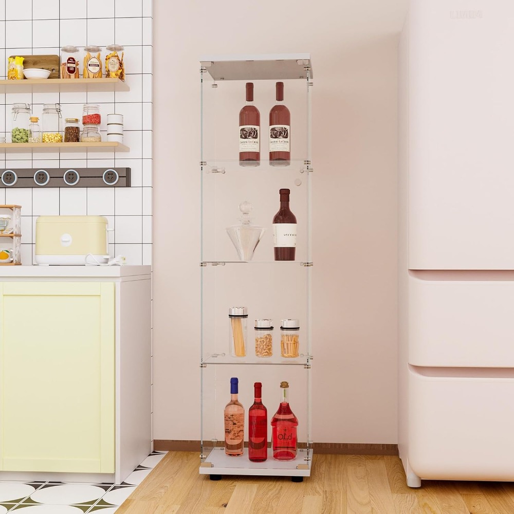 Glass Display Cabinet with 4 S - H&M Home Decor ulasan dan harga