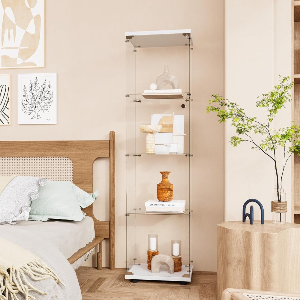 Glass Display Cabinet with 4 S - H&M Home Decor ulasan dan harga